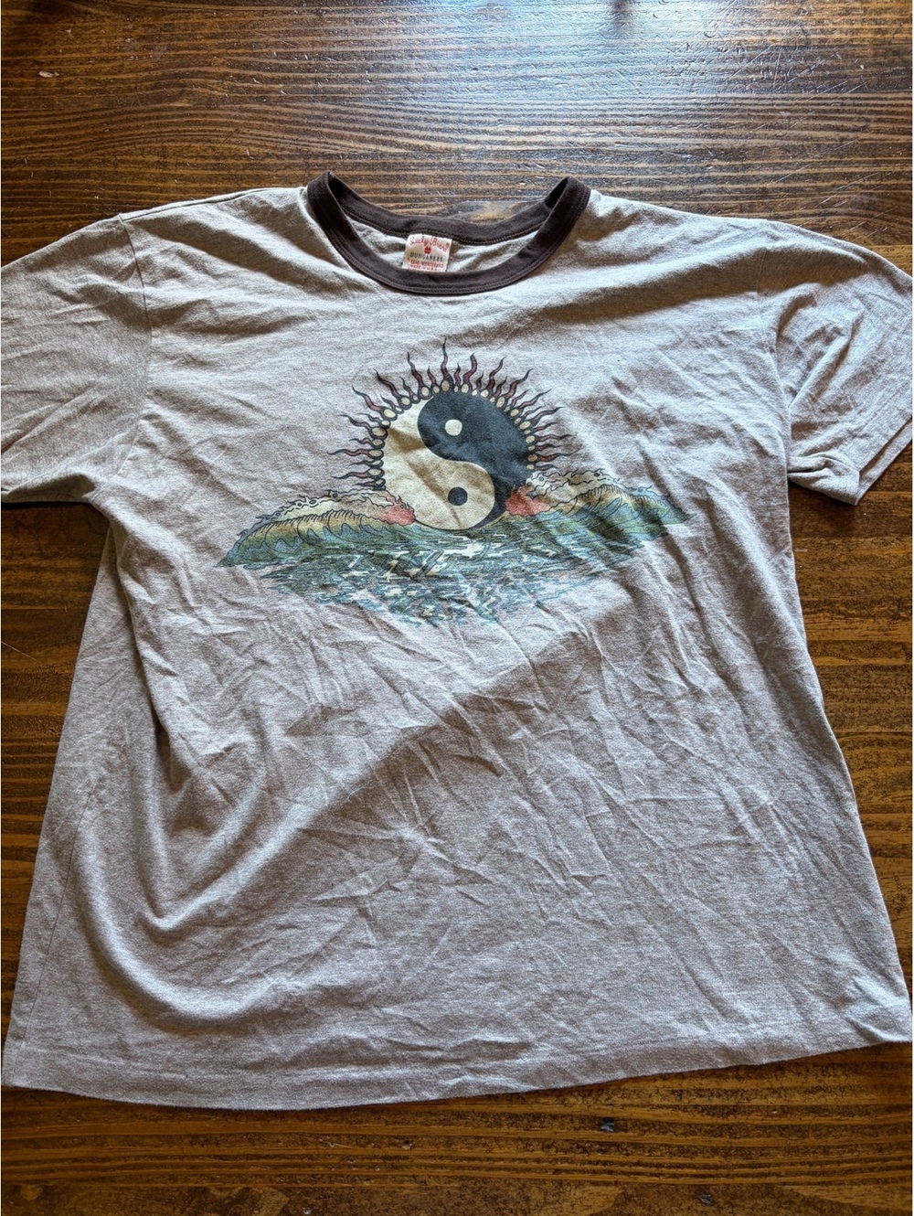 Lucky Brand Dungarees Vintage Yin Yang Graphic T-Shirt Large